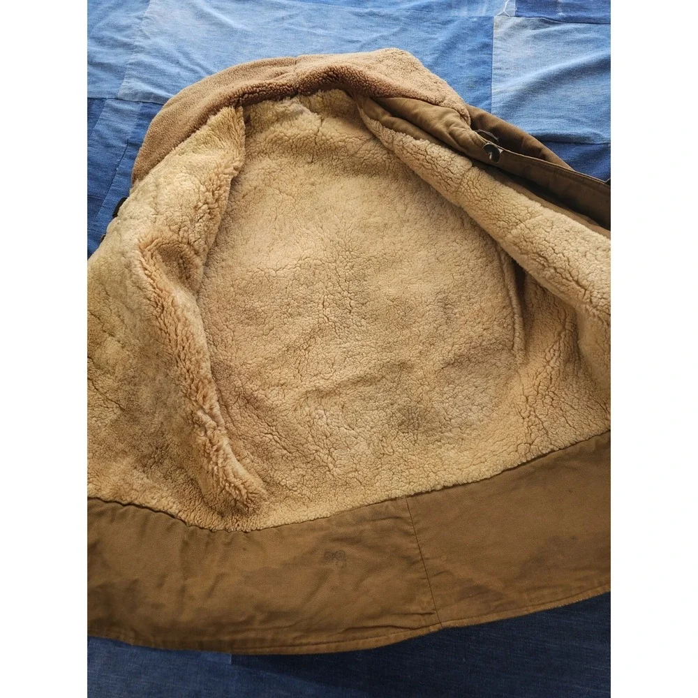 Vintage 1930s USCG Transport Mackinaw Coat Shearling Shawl Collar RARE 38 - Picture 4 of 16
